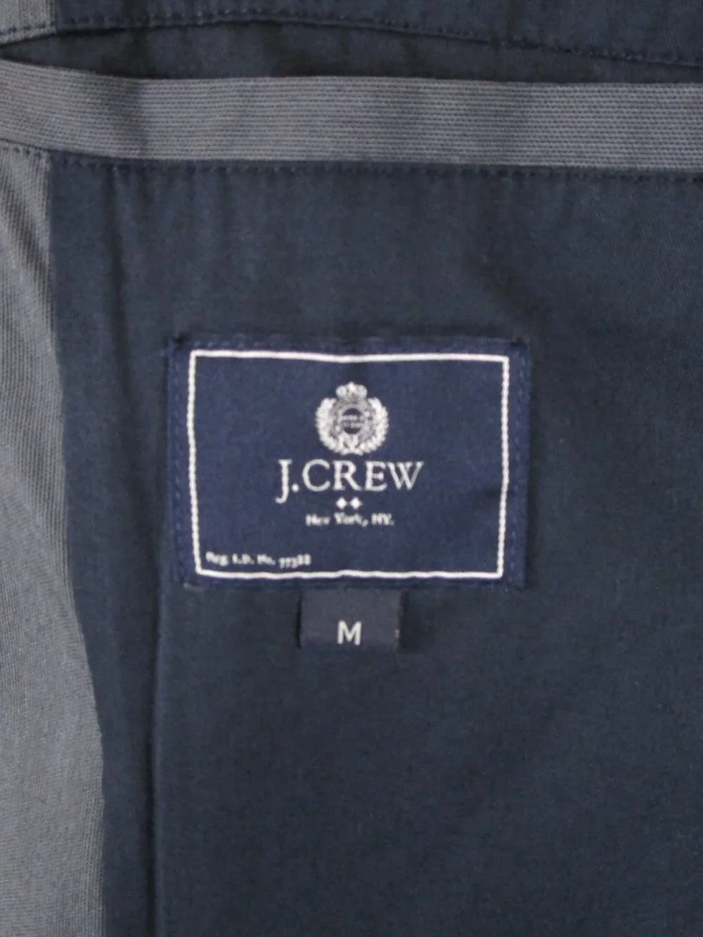 J. Crew Mens Solid Dark Gray Cotton Sport Coat Jacket Size M 40R Two Button